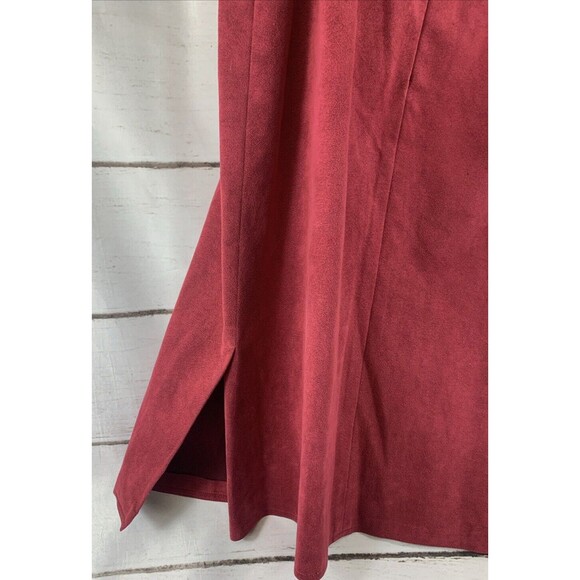 Gino Rossi Wilsons Ultra Suede Women's 16 2Pc Set Red Blazer & Skirt Suit ILGWU - Picture 7 of 16